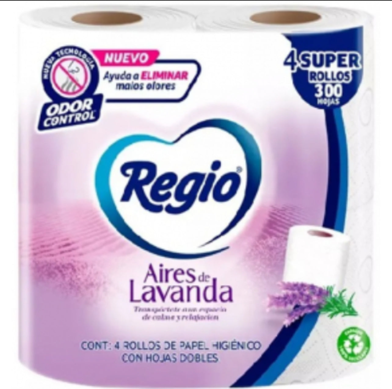Regio Bath tissue - 4 pk 2 Ply - 300 sheets