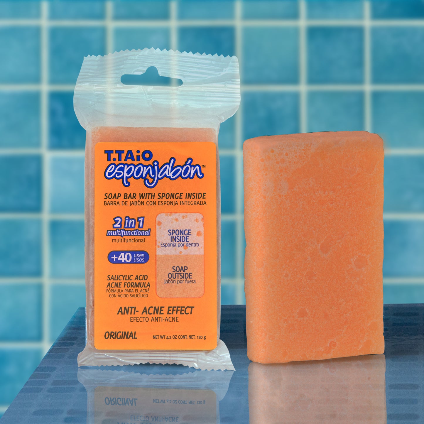 T.TAiO Esponjabon ANTI-ACNE EFFECT Bar Soap