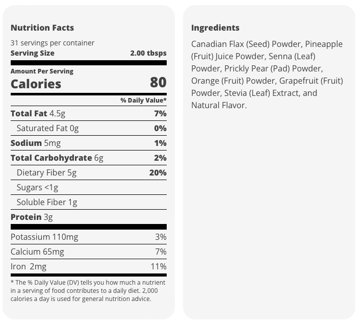 Ibitta Pinalinaza Powder Dietary Fiber Supplement