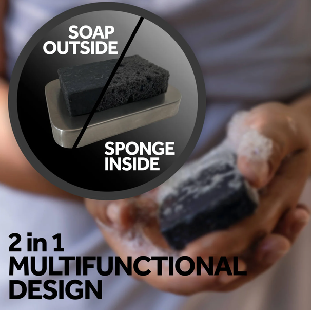 T.TAiO EsponJabon Charcoal, Purifying Effect - PACK OF 6 **FREE SHIPPING