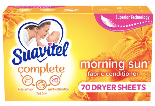 Suavitel Complete Dryer Sheets, Morning Sun, 70 Sheets