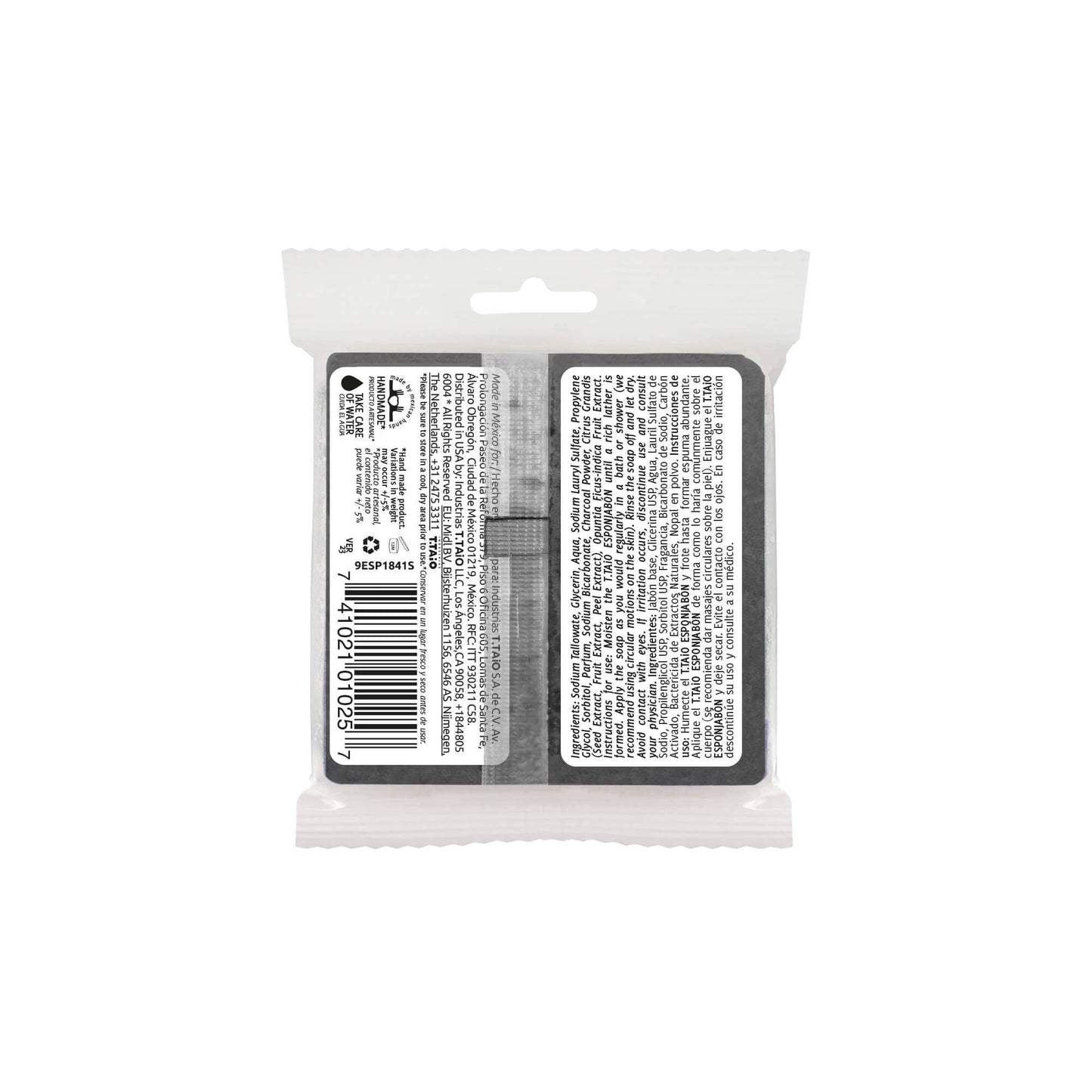 MINI - Esponjabon Charcoal, Purifying Effect
