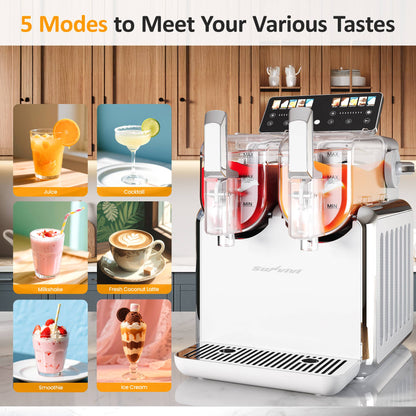 Heynemo - Dual-Tank Slushie Maker with Rapid Chill Technology & 5 Mode