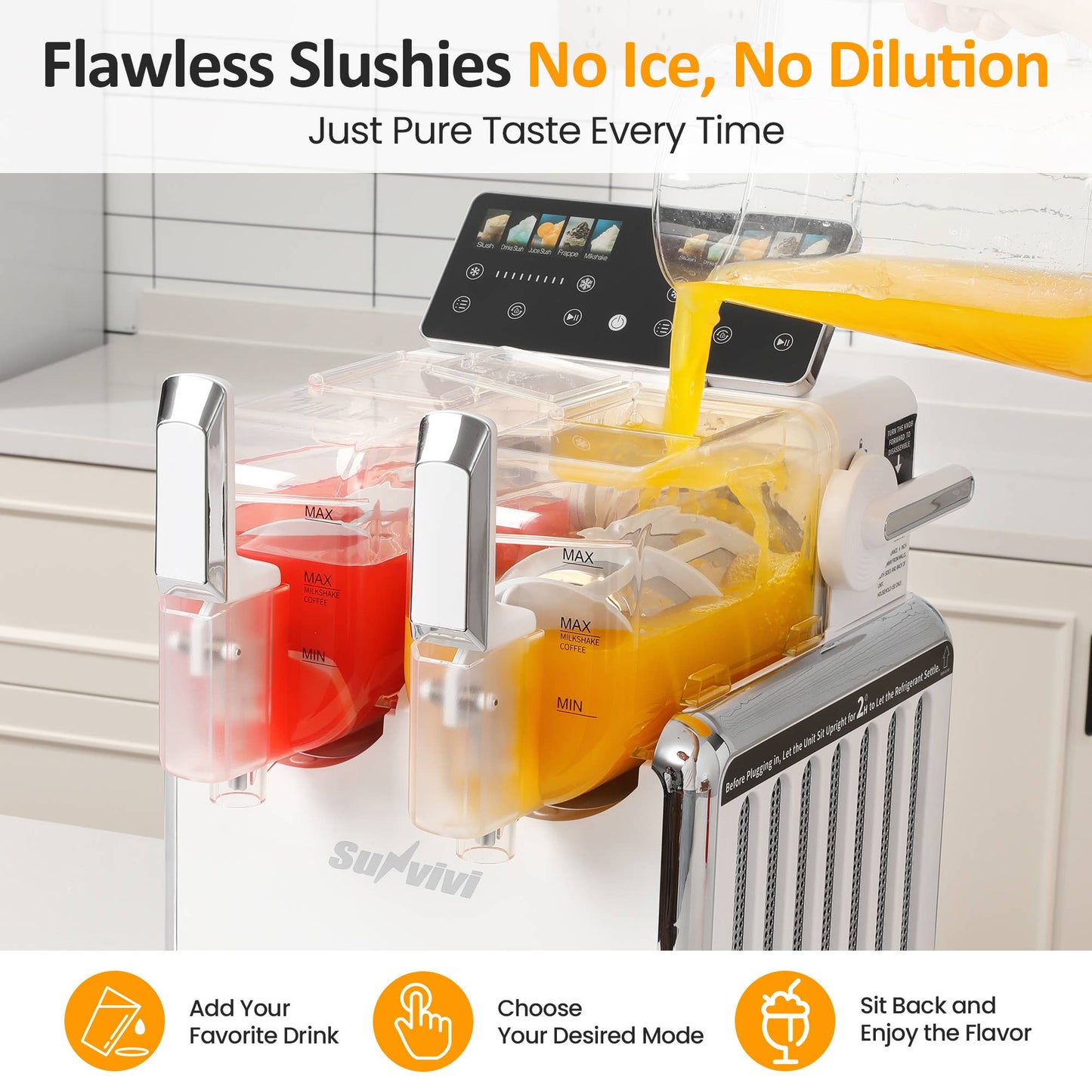 Heynemo - Dual-Tank Slushie Maker with Rapid Chill Technology & 5 Mode