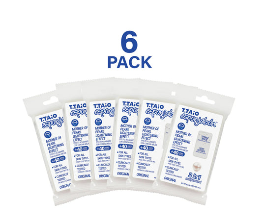 T.TAiO Esponjabon - Mother of Pearl, Lightening Effect - 6 Pack **FREE SHIPPING