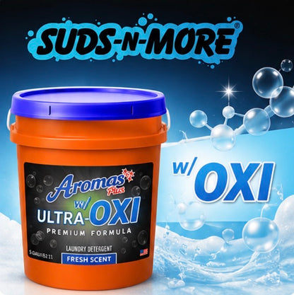 Aroma Plus 5-Gallon Blue Laundry Detergent - Concentrated Formula for a Deep Clean.