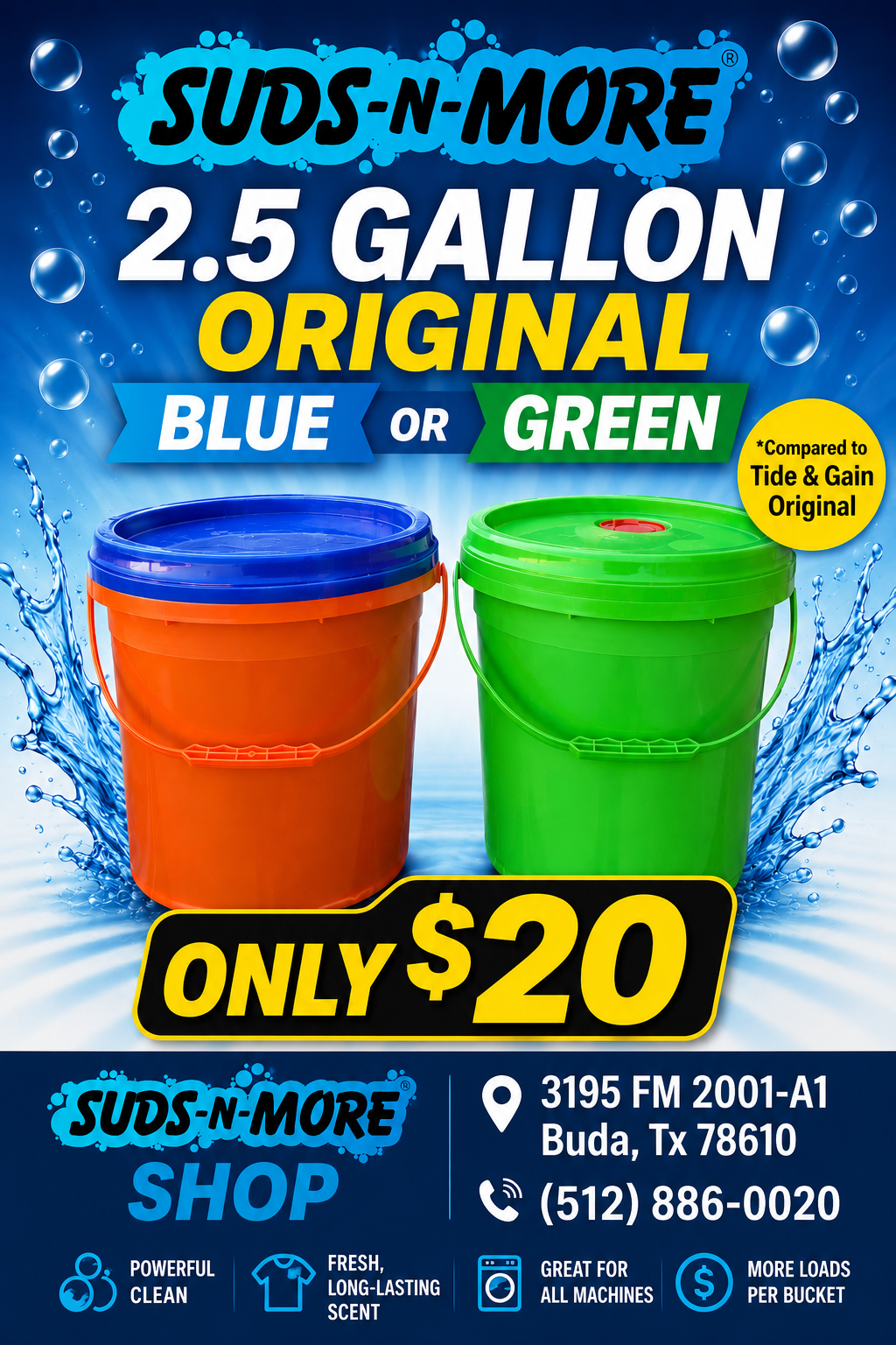 2.5 Gallon Original Detergent (SMALL BUCKET)