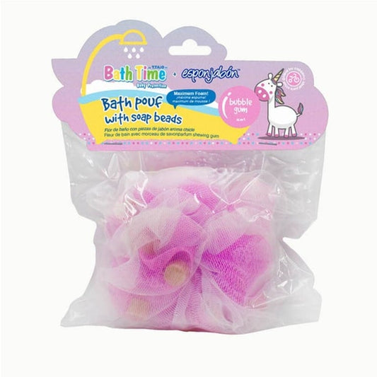 Esponjabon- Bubble gum Scented Bath Loofah + Soap Pieces