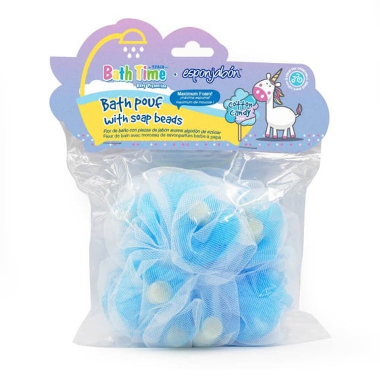 Esponjabon- Cotton Candy Scented Bath Loofah + Soap Pieces