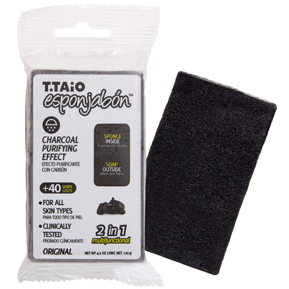 T.TAiO Esponjabon Charcoal Bar Soap - Purifying Effect