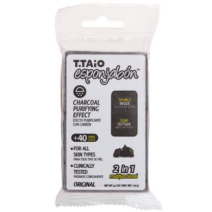 T.TAiO Esponjabon Charcoal Bar Soap - Purifying Effect