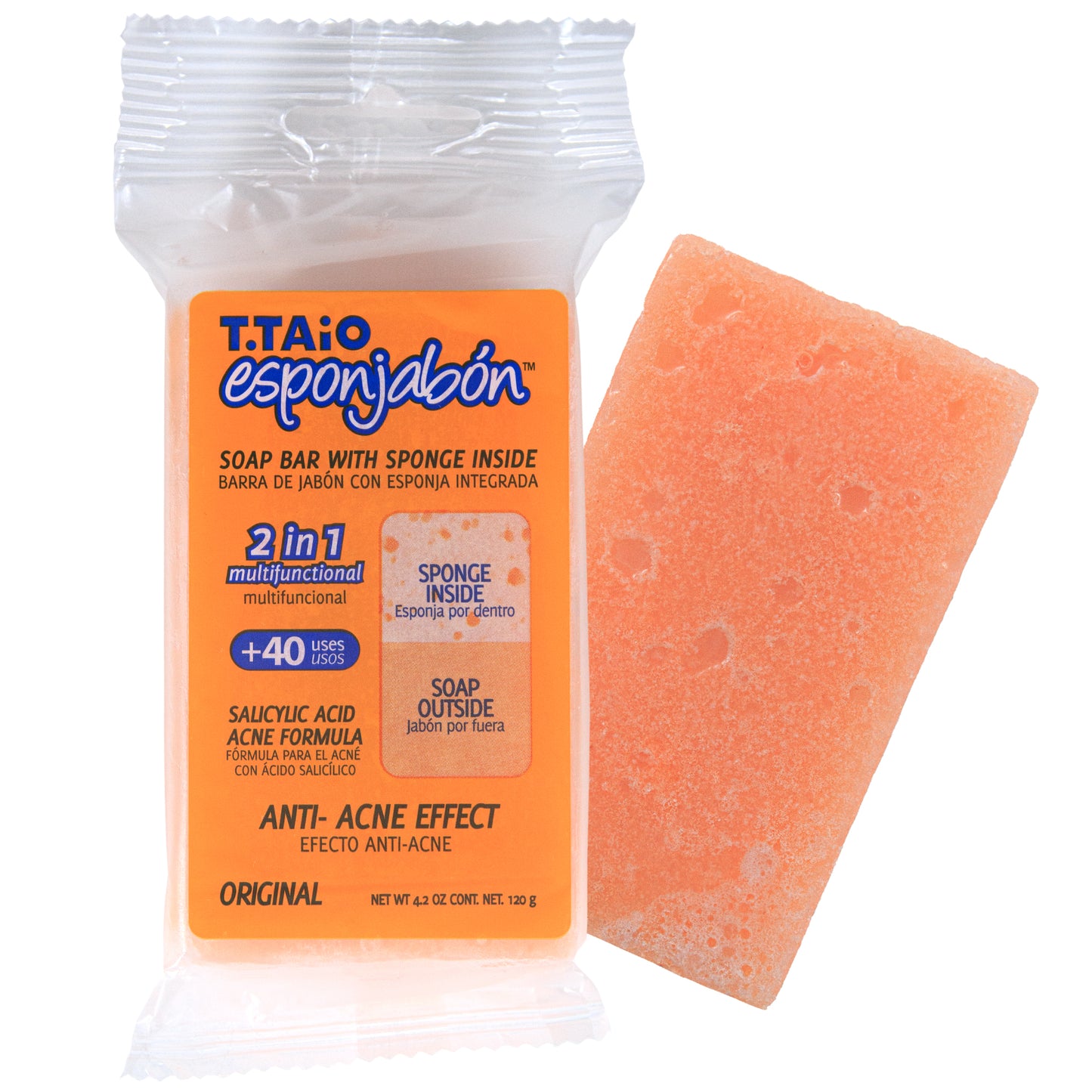 T.TAiO Esponjabon ANTI-ACNE EFFECT Bar Soap