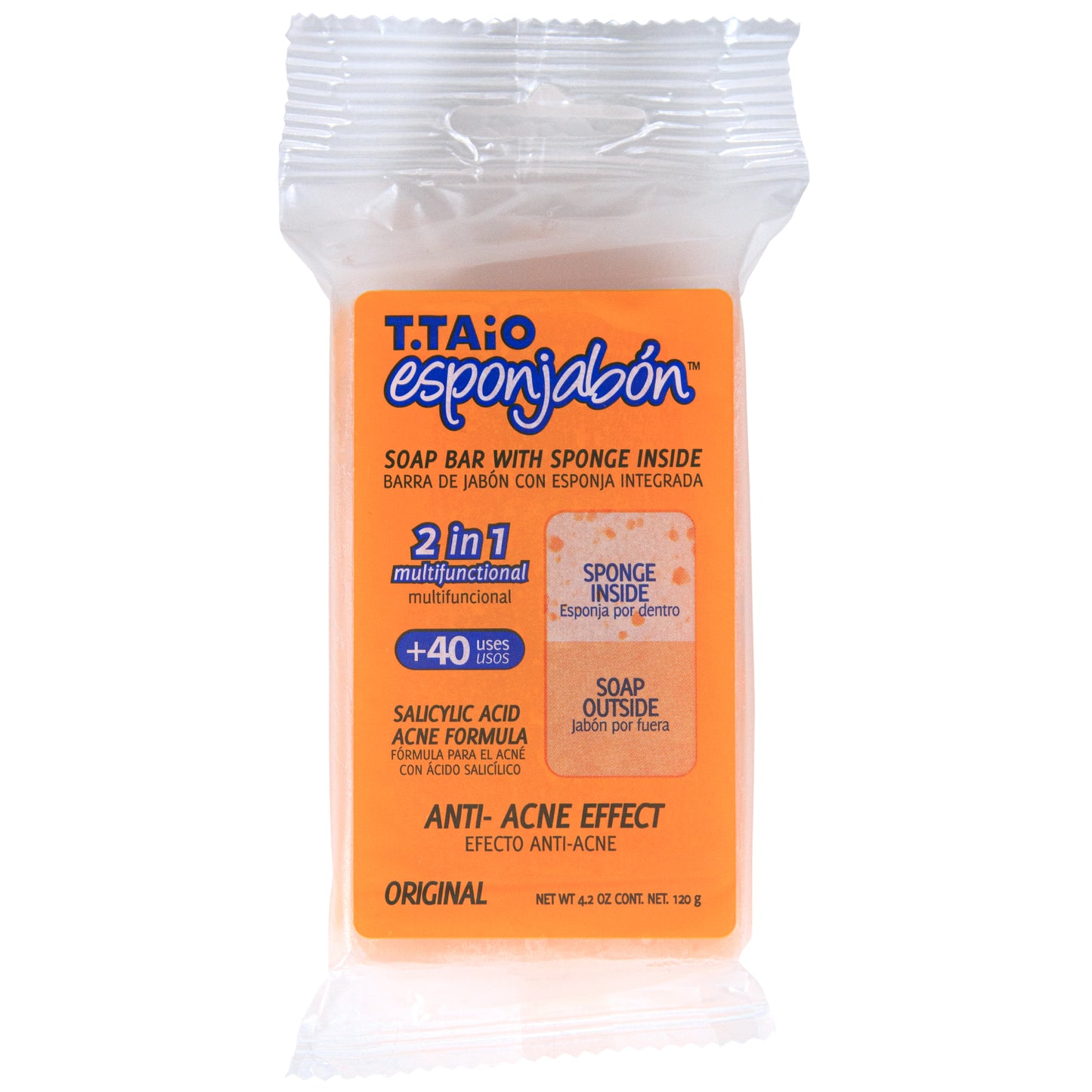 T.TAiO Esponjabon ANTI-ACNE EFFECT Bar Soap