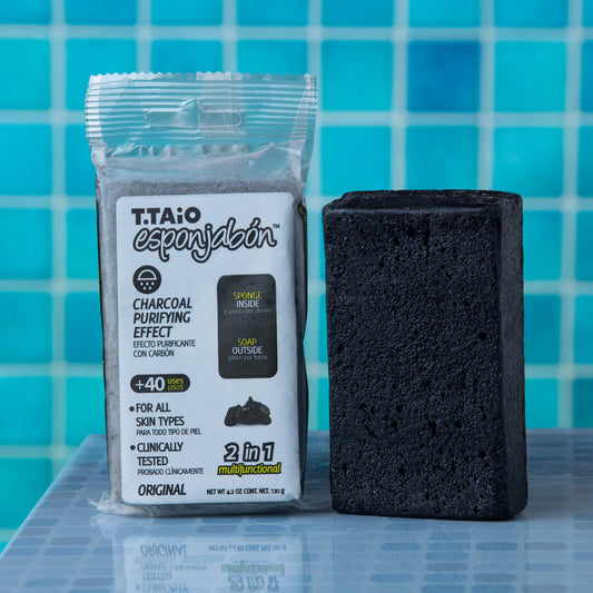 T.TAiO Esponjabon Charcoal Bar Soap - Purifying Effect