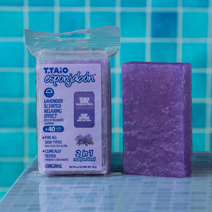 T.TAiO Esponjabon Bar Soap - Lavender, Relaxing Effect