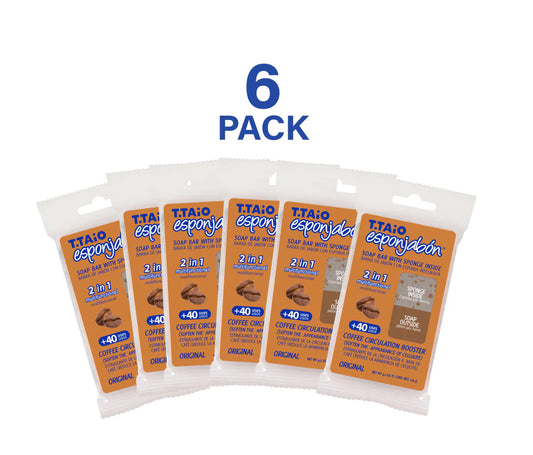 T.TAiO Esponjabon - Coffee, Circulation Boosting Effect - PACK OF 6 **FREE SHIPPING