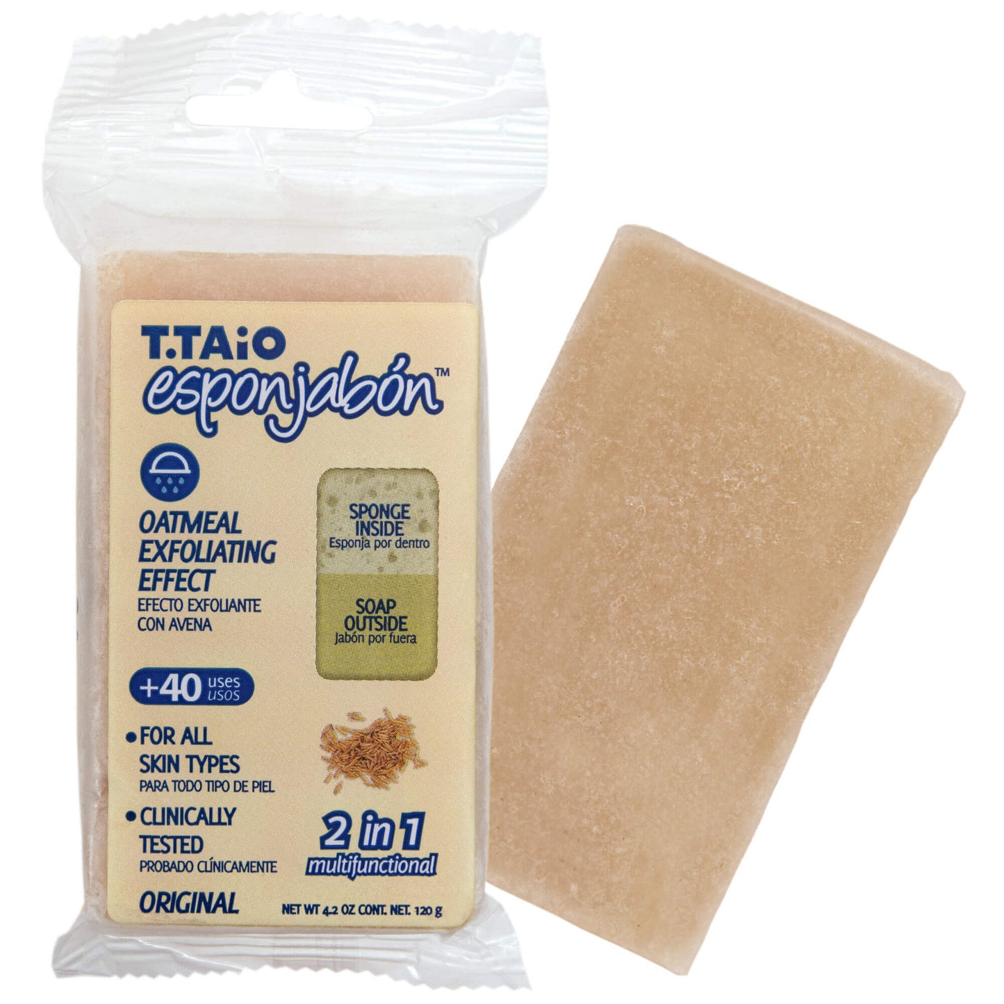 T.TAiO Esponjabon Oatmeal - Exfoliating Effect