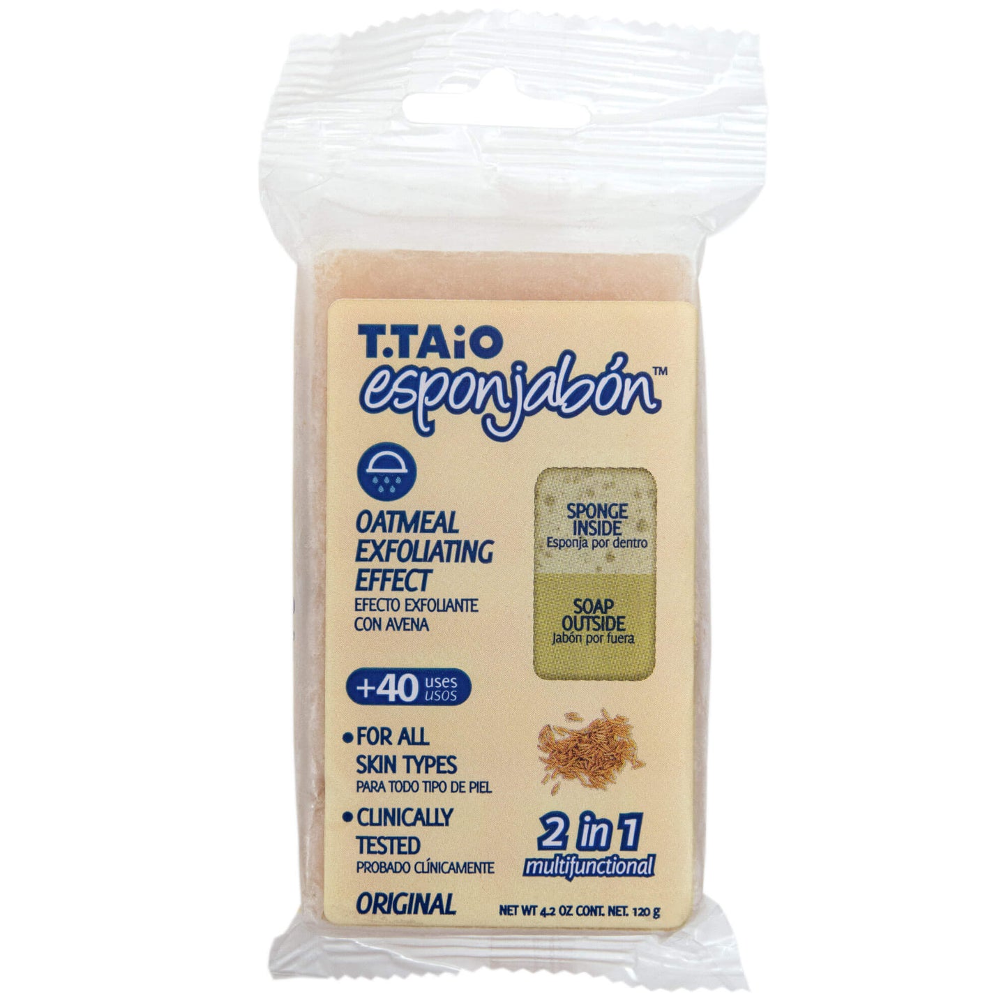T.TAiO Esponjabon Oatmeal - Exfoliating Effect
