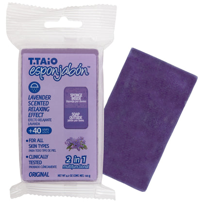 T.TAiO Esponjabon Bar Soap - Lavender, Relaxing Effect