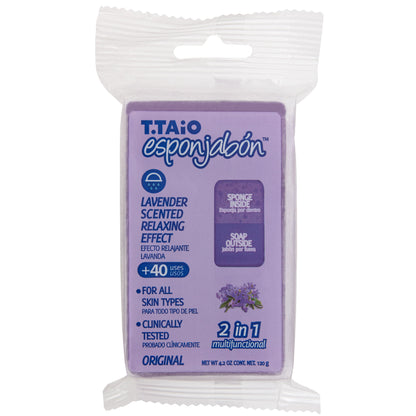 T.TAiO Esponjabon Bar Soap - Lavender, Relaxing Effect
