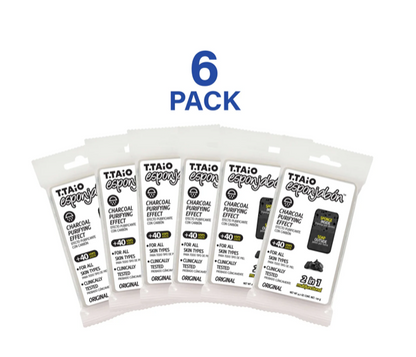 T.TAiO EsponJabon Charcoal, Purifying Effect - PACK OF 6 **FREE SHIPPING