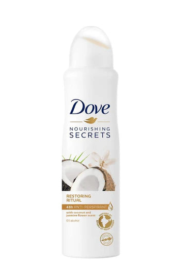 Dove Spray Dove Nourishing Secrets Coconut & Jasmine Antiperspirant 48HR Deo Spray, 150ML