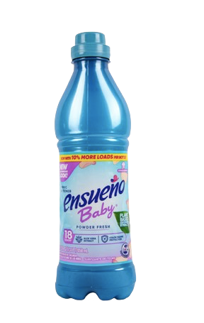 Ensueno Baby Hypoallergenic Liquid Laundry Fabric Softener, Baby Powder Scent 18 Loads