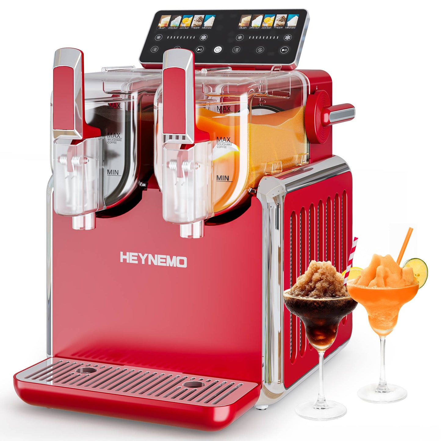 Heynemo - Dual-Tank Slushie Maker with Rapid Chill Technology & 5 Mode