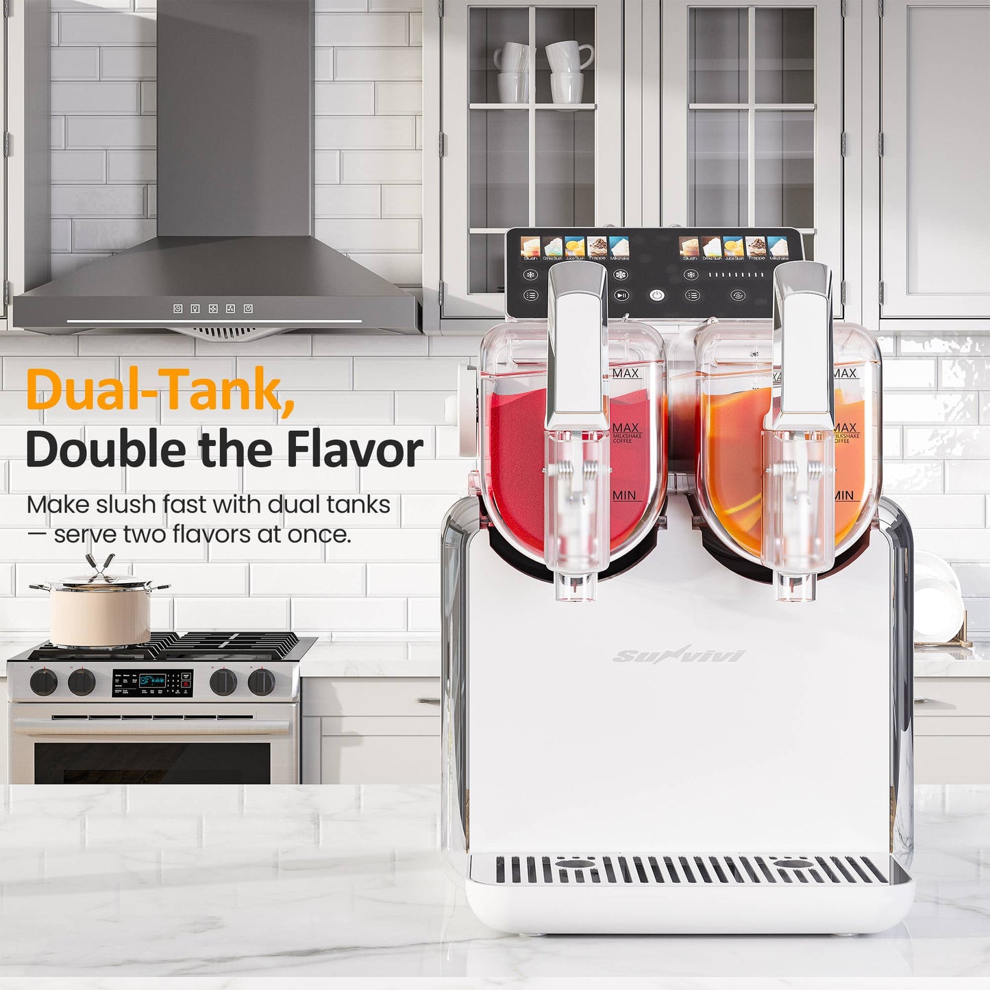 Heynemo - Dual-Tank Slushie Maker with Rapid Chill Technology & 5 Mode